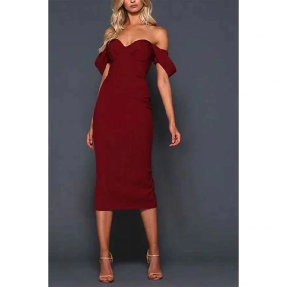 Elle Zeitoune Isla Off the Should Dress IN BLACK - Picture 2 of 7